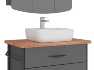 Notte Cabinet | Mirror | Washbasin - 80cm